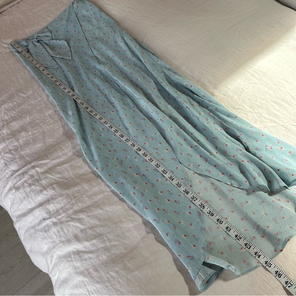 LoveShackFancy Jolene Silk Skirt in Blue Ribbon Size Small - Picture 11 of 11